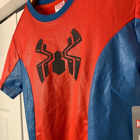 Disney Marvel Spider-Man Kids T-Shirt – Size 11–12 – Red & Blue – NWT - Picture 6 of 12